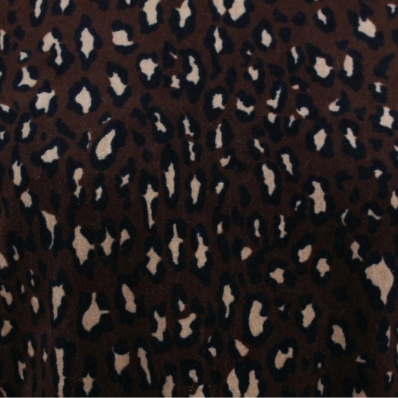 Vintage 1990s Shift Dress Leopard Print Velour Velvet Jumper Brown Grunge VTG - Picture 6 of 9